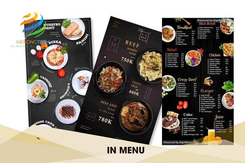 In menu giá rẻ giao nhanh tại tphcm